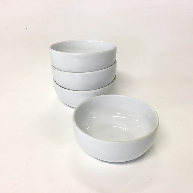 CONDIMENT BOWL, Extra Small White Ceramic